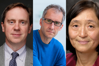 Headshots of Marc Baldo, Jacopo Buongiorno, and Hsiao-hua Burke