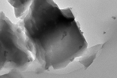 Monochromatic image of rock-like catalyst