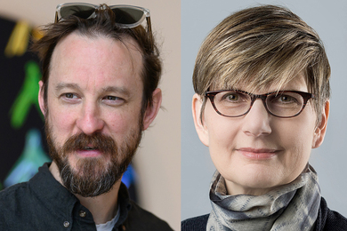 Side-by-side headshots of Zachary Hartwig and Wanda Orlikowski